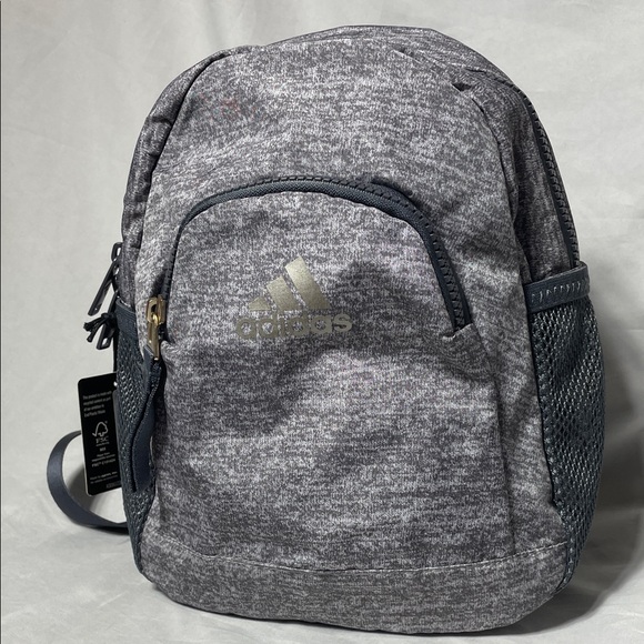 NWT ❤️ Adidas Mini Backpack Bag in Heather Gray, Roomy, Sporty & Cute! - Picture 8 of 12